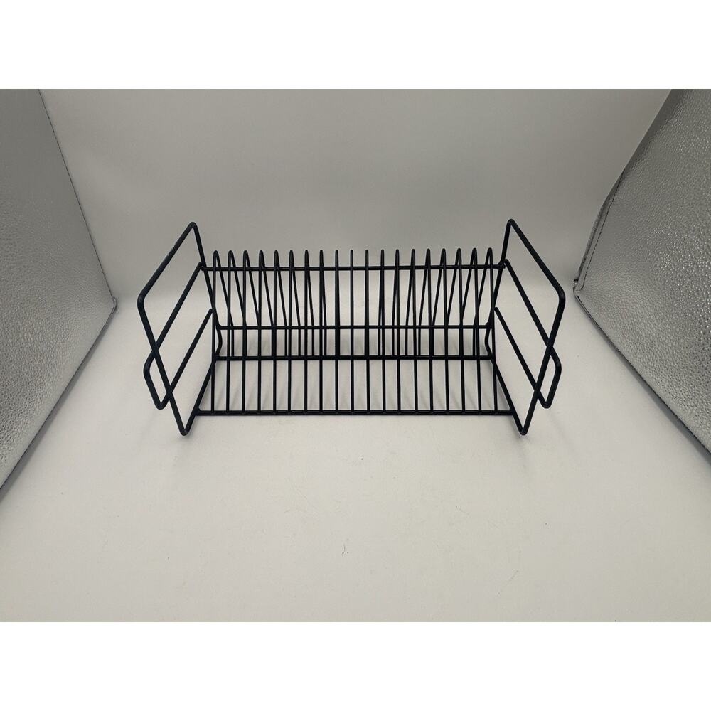 IKEA 12" Matte Silver Metal 20 CD Storage Rack/Holder